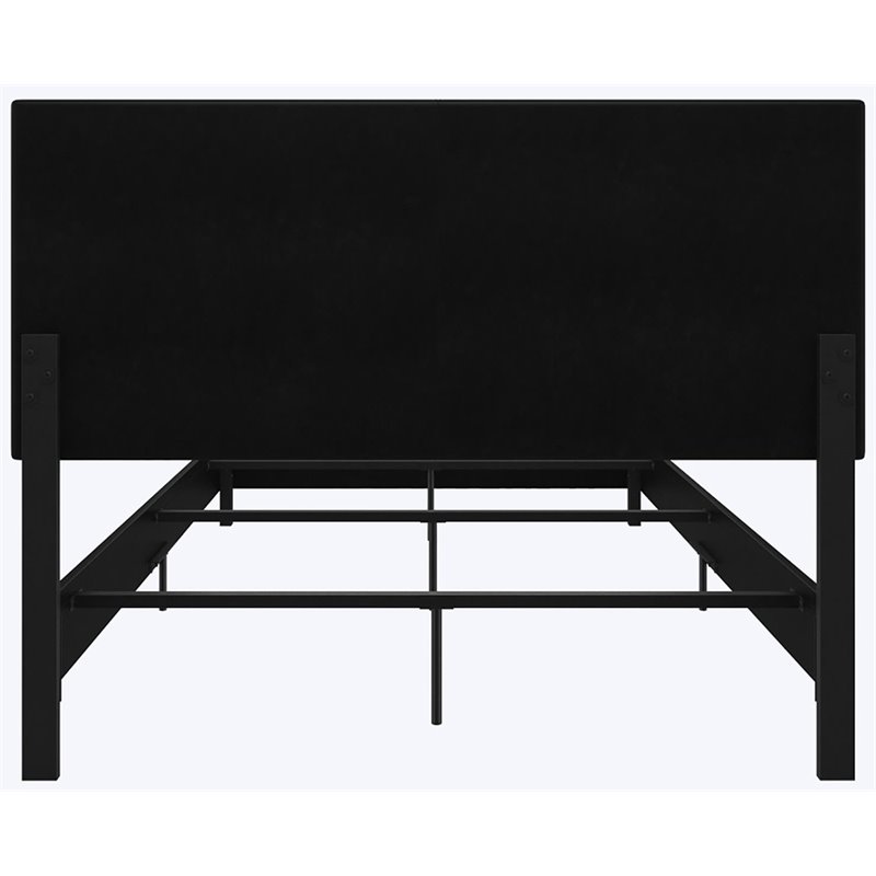 DHP Janford Queen Faux Leather Panel Bed in Black