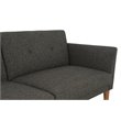 Novogratz Regal Sleeper Sofa in Gray