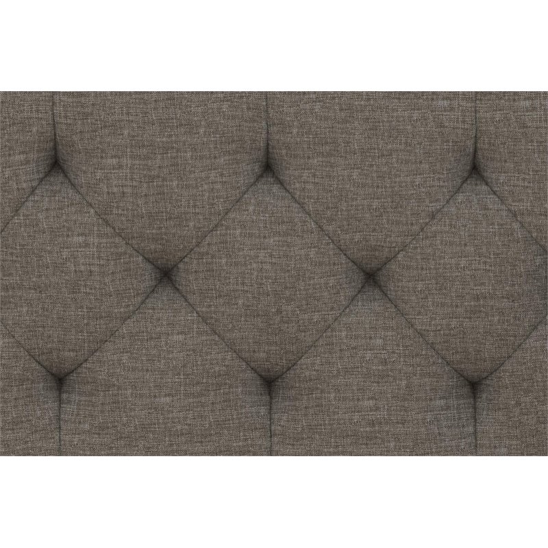 Novogratz Her Majesty Upholstered Queen Panel Bed in Gray