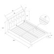 Novogratz Her Majesty Upholstered Queen Panel Bed in Gray