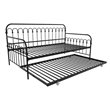 Novogratz Bright Pop Twin Metal Daybed with Roll Out Trundle in Black
