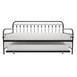 Novogratz Bright Pop Twin Metal Daybed with Roll Out Trundle in Black