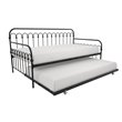Novogratz Bright Pop Twin Metal Daybed with Roll Out Trundle in Black