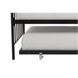 Novogratz Bright Pop Twin Metal Daybed with Roll Out Trundle in Black