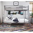 Novogratz Maxwell Twin over Full Metal Bunk Bed in Gray
