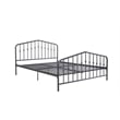 Novogratz Bushwick Queen Adjustable Metal Bed in Gray