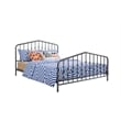 Novogratz Bushwick Queen Adjustable Metal Bed in Gray