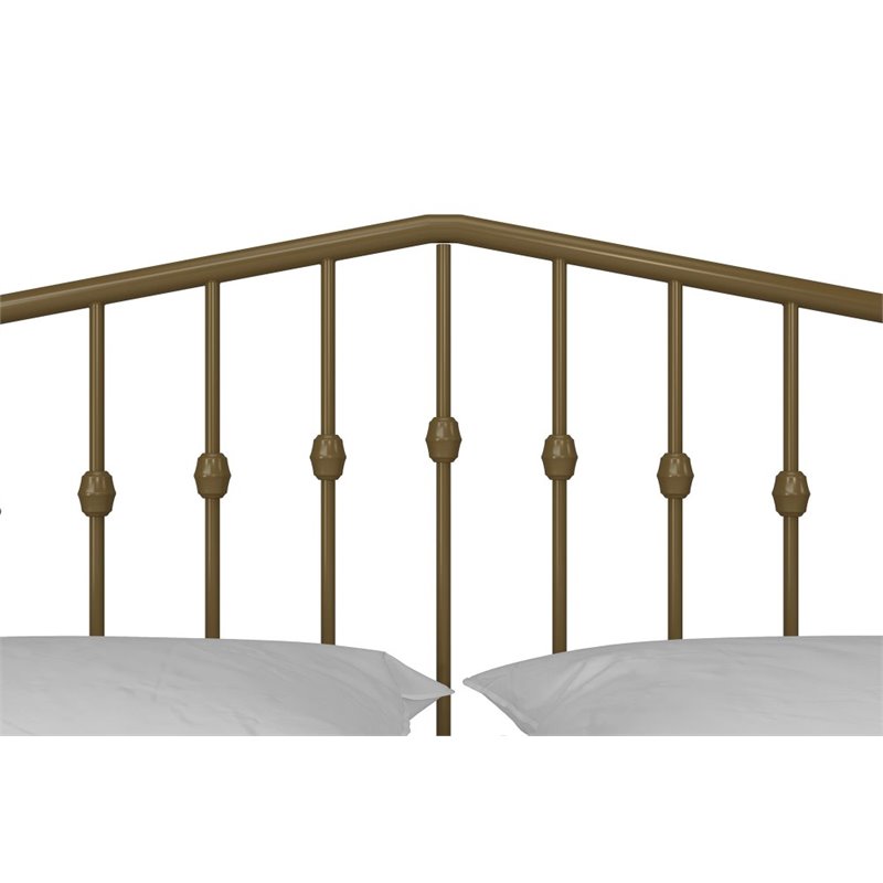Novogratz Bushwick Queen Adjustable Metal Bed in Gold