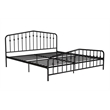 Novogratz Bushwick King Adjustable Metal Bed in Black