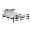 Novogratz Bushwick King Adjustable Metal Bed in Black