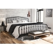 Novogratz Bushwick King Adjustable Metal Bed in Black