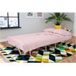 Novogratz 4 Piece Twin Futon Microfiber Sheet Set in Pink