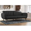 Novogratz Brittany Traditional Fabric Linen Sleeper Sofa in Dark Gray