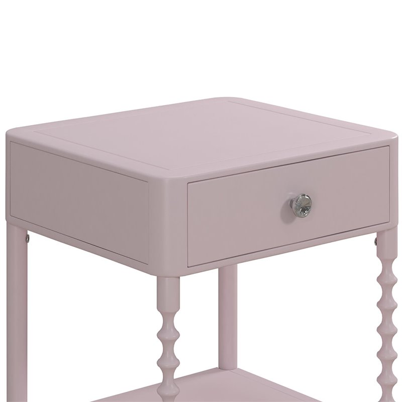 Dhp Emerson 1 Drawer Nightstand In Pink De17393