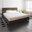 DHP Eva Tufted King Panel Bed in Gray