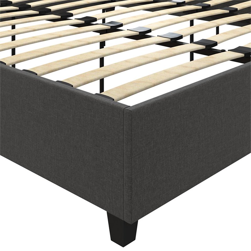 DHP Eva Tufted King Panel Bed in Gray