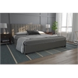 DHP Eva Tufted King Panel Bed in Gray