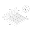 DHP Eva Tufted King Panel Bed in Gray