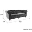 DHP Furini Tufted Sleeper Sofa in Gray