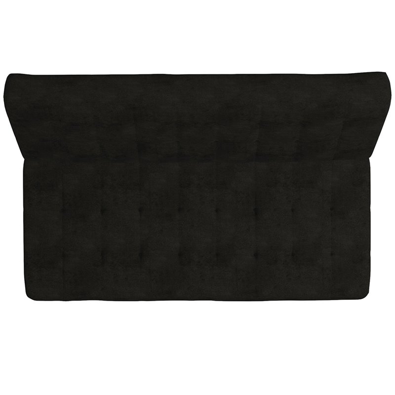 DHP Mabel Tufted Sleeper Sofa in Black and Chrome
