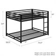 DHP Mabel Full Over Full Metal Bunk Bed in Black