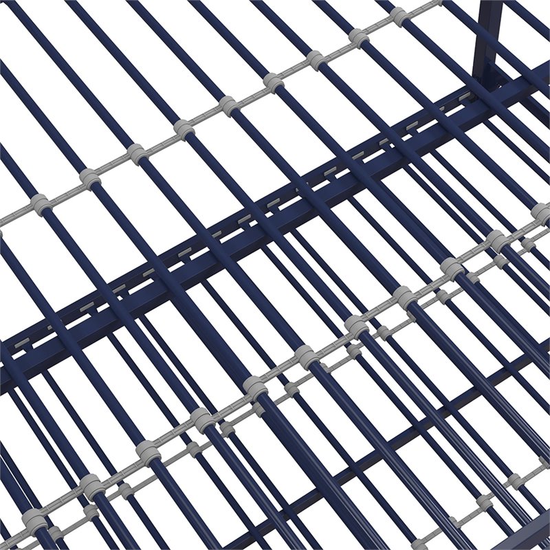 DHP Mabel Full Over Full Metal Bunk Bed in Blue