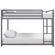 DHP Mabel Full Over Full Metal Bunk Bed in Silver