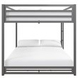 DHP Mabel Full Over Full Metal Bunk Bed in Silver