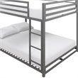 DHP Mabel Full Over Full Metal Bunk Bed in Silver