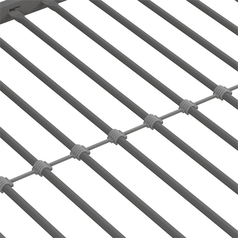 DHP Mabel Full Over Full Metal Bunk Bed in Silver