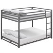 DHP Mabel Full Over Full Metal Bunk Bed in Silver
