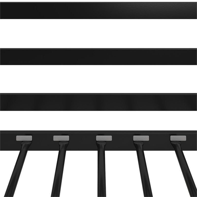 DHP Mabel Twin Metal Junior Loft Bed in Black