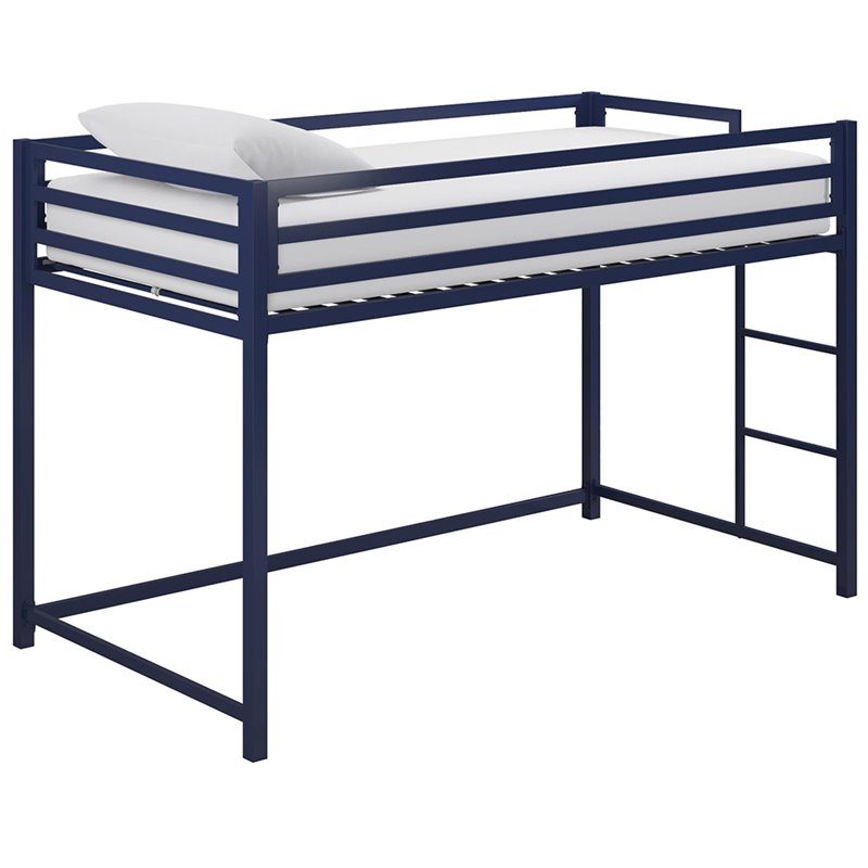 Dhp Mabel Twin Metal Junior Loft Bed In Blue De43713