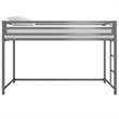 DHP Mabel Twin Metal Junior Loft Bed in Silver