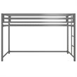 DHP Mabel Twin Metal Junior Loft Bed in Silver