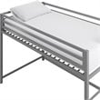 DHP Mabel Twin Metal Junior Loft Bed in Silver
