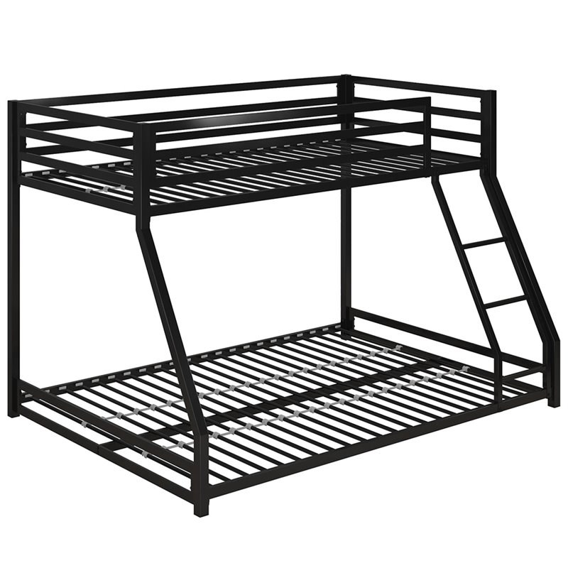 DHP Mabel Twin Over Full Metal Bunk Bed in Black