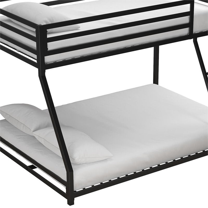 DHP Mabel Twin Over Full Metal Bunk Bed in Black