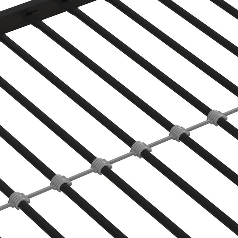 DHP Mabel Twin Over Full Metal Bunk Bed in Black