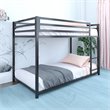 DHP Mabel Twin Over Twin Metal Bunk Bed in Black