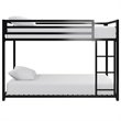 DHP Mabel Twin Over Twin Metal Bunk Bed in Black