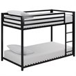 DHP Mabel Twin Over Twin Metal Bunk Bed in Black