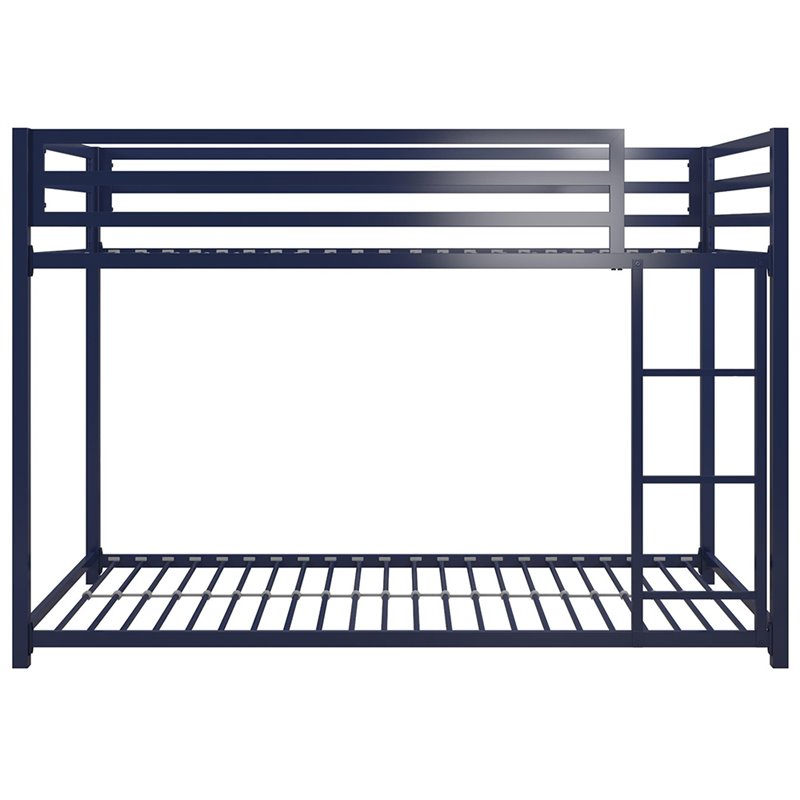 DHP Mabel Twin Over Twin Metal Bunk Bed in Blue