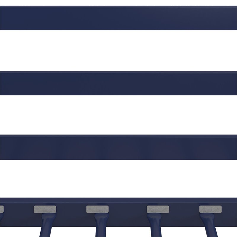 DHP Mabel Twin Over Twin Metal Bunk Bed in Blue