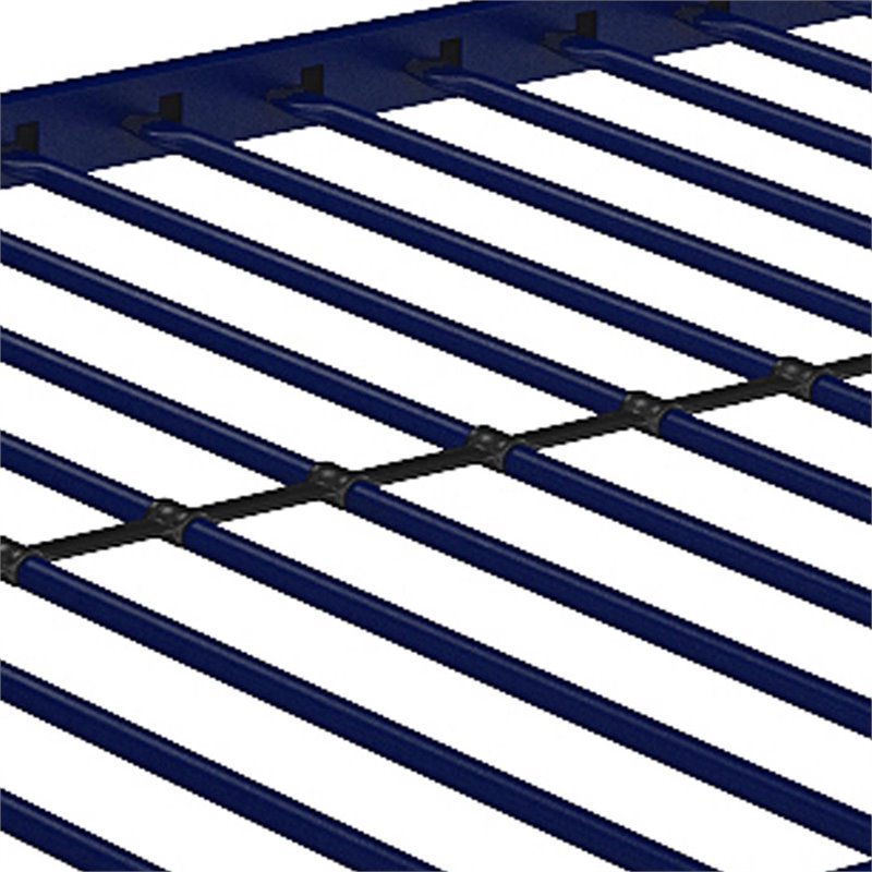 DHP Mabel Twin Over Twin Metal Bunk Bed in Blue
