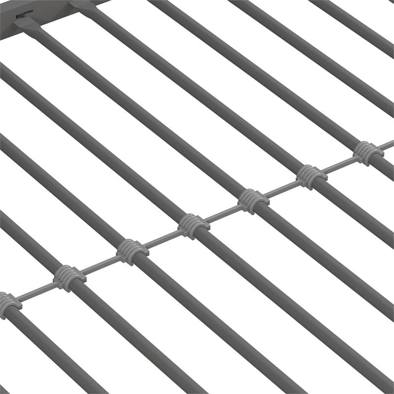 DHP Mabel Twin Over Twin Metal Bunk Bed in Silver