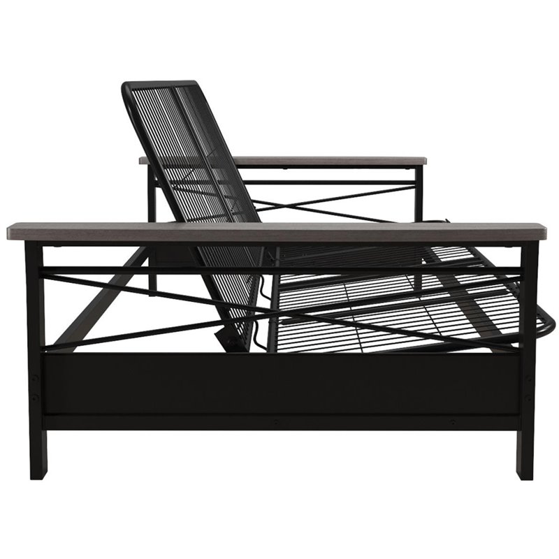 Dhp Nella Metal Futon Frame In Black And Gray De67750