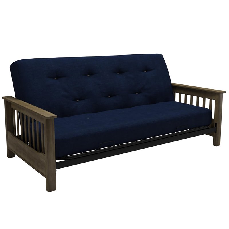 DHP Niki Tufted Futon in Blue and Black DE96443