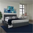 DHP Ryan Tufted Queen Storage Platform Bed in Blue