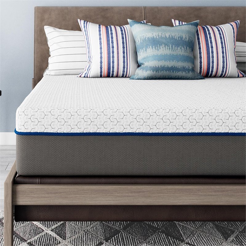 DHP Signature Sleep Vista 10" Queen Gel Memory Foam Mattress in White